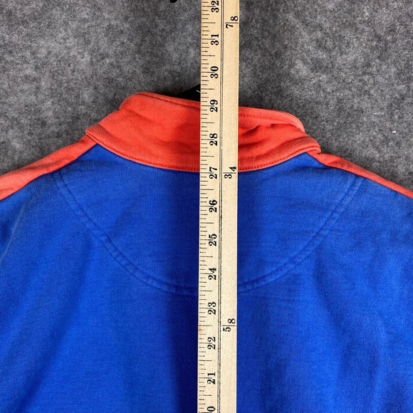 Chubbies‎ Sweater Mens Small Blue White Colorblock Pullover 1/4 Zip - Picture 10 of 12